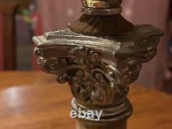 Bradley And Hubbard Antique Parlor Banquet Center Draft Lamp