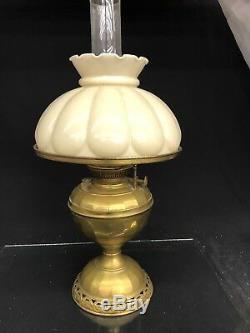 Bradley & Hubbard Antique No. 4 Radiant Oil Lamp Brass Complete 1895