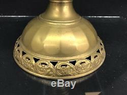 Bradley & Hubbard Antique No. 4 Radiant Oil Lamp Brass Complete 1895