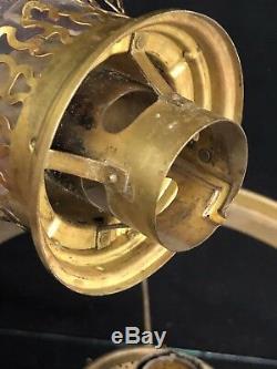 Bradley & Hubbard Antique No. 4 Radiant Oil Lamp Brass Complete 1895
