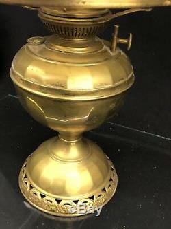 Bradley & Hubbard Antique No. 4 Radiant Oil Lamp Brass Complete 1895