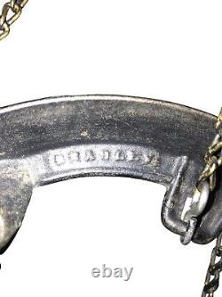 Bradley & Hubbard Retractable Cast Iron Horse Oil Lamp 1877 Repair/Parts Rare