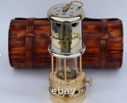 Brass Handmade Safety, Ship Oil Lamp personalisation Engraved Antique Oil Lamp
