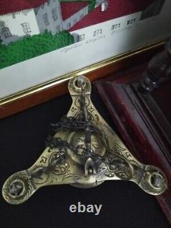 Brass Oil Lamp Cockerel Vintage Brass Oil Lamp Antique Traditional Lighting