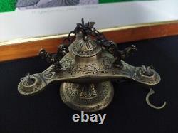 Brass Oil Lamp Cockerel Vintage Brass Oil Lamp Antique Traditional Lighting