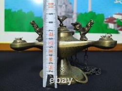 Brass Oil Lamp Cockerel Vintage Brass Oil Lamp Antique Traditional Lighting