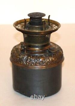 Brass Oil Lamp Font B&H Bradley And Hubbard High Dome Banquet GWTW Kerosene Oil