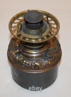 Brass Oil Lamp Font B&H Bradley And Hubbard High Dome Banquet GWTW Kerosene Oil