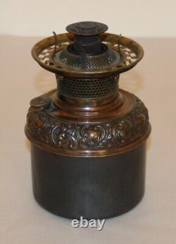 Brass Oil Lamp Font B&H Bradley And Hubbard High Dome Banquet GWTW Kerosene Oil