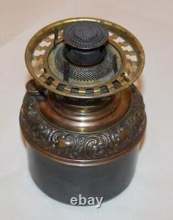 Brass Oil Lamp Font B&H Bradley And Hubbard High Dome Banquet GWTW Kerosene Oil