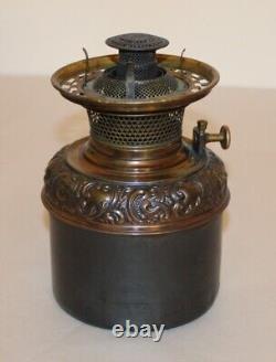 Brass Oil Lamp Font B&H Bradley And Hubbard High Dome Banquet GWTW Kerosene Oil