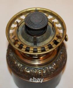 Brass Oil Lamp Font B&H Bradley And Hubbard High Dome Banquet GWTW Kerosene Oil