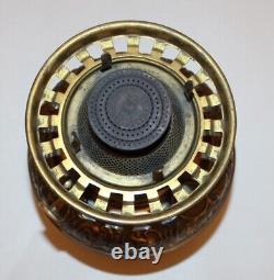 Brass Oil Lamp Font B&H Bradley And Hubbard High Dome Banquet GWTW Kerosene Oil