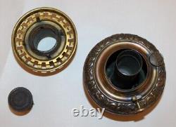 Brass Oil Lamp Font B&H Bradley And Hubbard High Dome Banquet GWTW Kerosene Oil