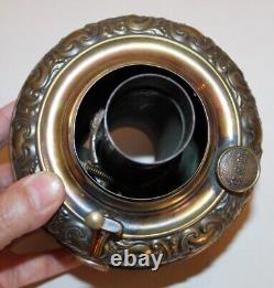 Brass Oil Lamp Font B&H Bradley And Hubbard High Dome Banquet GWTW Kerosene Oil