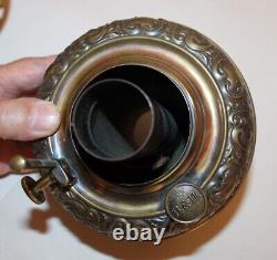 Brass Oil Lamp Font B&H Bradley And Hubbard High Dome Banquet GWTW Kerosene Oil