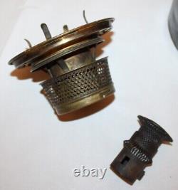 Brass Oil Lamp Font B&H Bradley And Hubbard High Dome Banquet GWTW Kerosene Oil