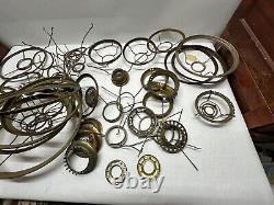 Bulk Lot of 52 Original Shade Holder Rings for Antique Kerosene Oil Lamp Vintage
