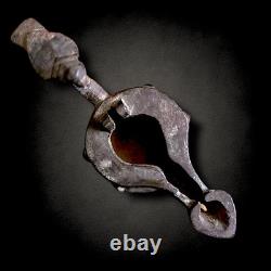Byzantine /Seljuk Bronze Oil Lamp w Bird Finial