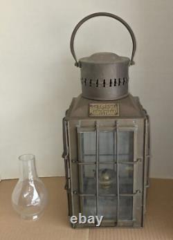 CHIEF OIL LIGHT #3509 GREAT BRITAIN 1935 BRASS CARGO OIL LANTERN RARE WoW LQQK
