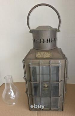 CHIEF OIL LIGHT #3509 GREAT BRITAIN 1935 BRASS CARGO OIL LANTERN RARE WoW LQQK