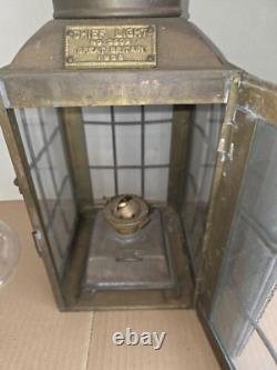 CHIEF OIL LIGHT #3509 GREAT BRITAIN 1935 BRASS CARGO OIL LANTERN RARE WoW LQQK