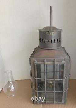 CHIEF OIL LIGHT #3509 GREAT BRITAIN 1935 BRASS CARGO OIL LANTERN RARE WoW LQQK