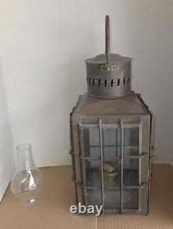 CHIEF OIL LIGHT #3509 GREAT BRITAIN 1935 BRASS CARGO OIL LANTERN RARE WoW LQQK