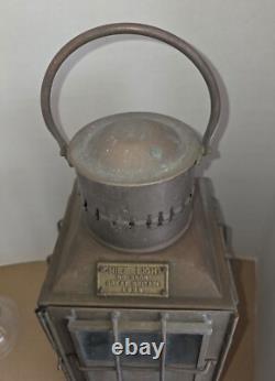 CHIEF OIL LIGHT #3509 GREAT BRITAIN 1935 BRASS CARGO OIL LANTERN RARE WoW LQQK