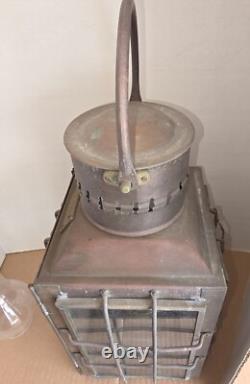 CHIEF OIL LIGHT #3509 GREAT BRITAIN 1935 BRASS CARGO OIL LANTERN RARE WoW LQQK