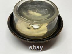Cast Iron / Glass Drop In Font for Antique Victorian Oil Lamp Fits #2 Burner #F6