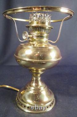 Circa 1900 Junior Rayo Fancy Brass Kerosene Oil Center Draft Table Lamp