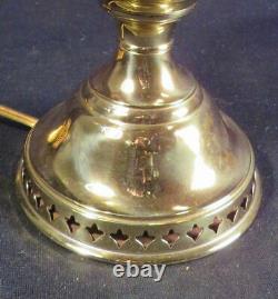 Circa 1900 Junior Rayo Fancy Brass Kerosene Oil Center Draft Table Lamp