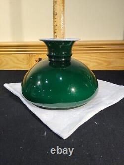 Cleveland Safety Library Oil Lamp House Argand Patd 1871 Student Green Cased