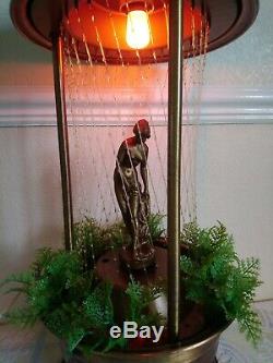 Collectable Nude Goddess Mineral Oil Rain Swag Lamp Drip Motion Table Light