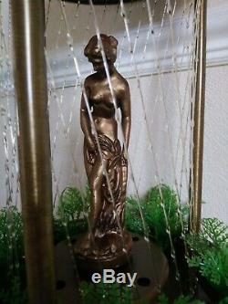 Collectable Nude Goddess Mineral Oil Rain Swag Lamp Drip Motion Table Light