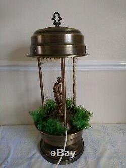 Collectable Nude Goddess Mineral Oil Rain Swag Lamp Drip Motion Table Light