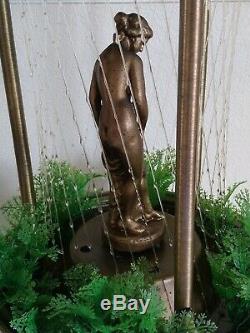 Collectable Nude Goddess Mineral Oil Rain Swag Lamp Drip Motion Table Light