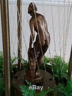 Collectable Nude Goddess Mineral Oil Rain Swag Lamp Drip Motion Table Light