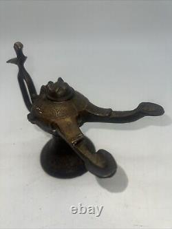 Collectible Persian Style Antique Oil Lamp Brass Burner