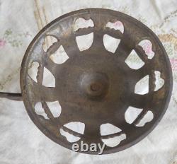 Complete Metal Wall Bracket with Oil Lamp, Mercury Glass Reflector Victorian Era