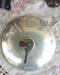 Complete Metal Wall Bracket with Oil Lamp, Mercury Glass Reflector Victorian Era