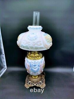 Consolidated Glass Wrigleys Gone With The Wind Parlor Oil Lamp Promotional