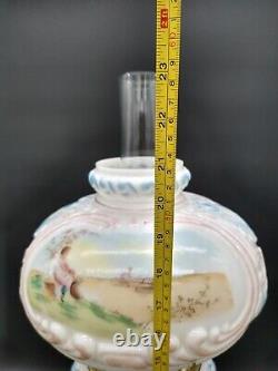 Consolidated Glass Wrigleys Gone With The Wind Parlor Oil Lamp Promotional