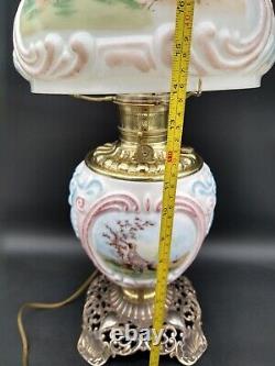 Consolidated Glass Wrigleys Gone With The Wind Parlor Oil Lamp Promotional