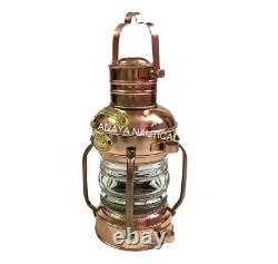 Copper Finish Oil/Anchor Lamp Leeds Burton Ship Oil lamp/Vintage Nautical Decor