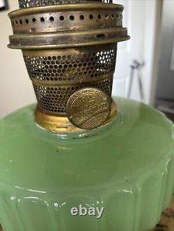 Corinthian Green Moonstone Oil Lamp Aladdin Mantle Lamp Company