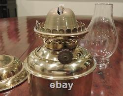 DHR Brass Gimbal Oil Lamp Sconce Smoke Bell Lantern Vintage Wall Mount