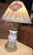 DRESDEN. OWL LAMP. Converted Oil Lamp. Not A Reproduction. Antique
