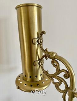 EXCEPTIONAL Aladdin model 110 Antique Oil Kerosene Brass # 4 Student Lamp RARE